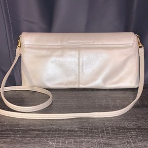 Stone Mountain 11 inch bag crossbody clutch White iridescent ivory